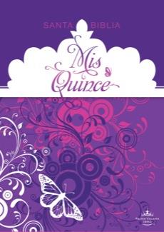 Biblia para quinceañeras Imitación Piel Morado