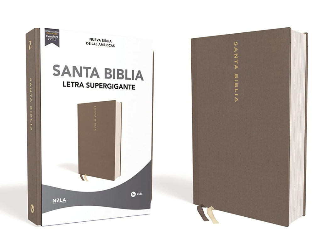 Biblia NBLA, Letra Supergigante, Tapa Dura, Tela Gris