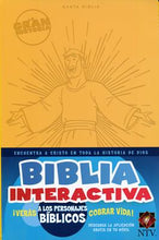 Load image into Gallery viewer, Biblia Interactiva NTV- La Gran Historia Símil piel amarilla
