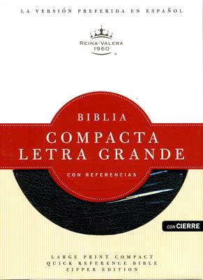 Biblia Compacta Letra Grande negra RVR60 con cierre