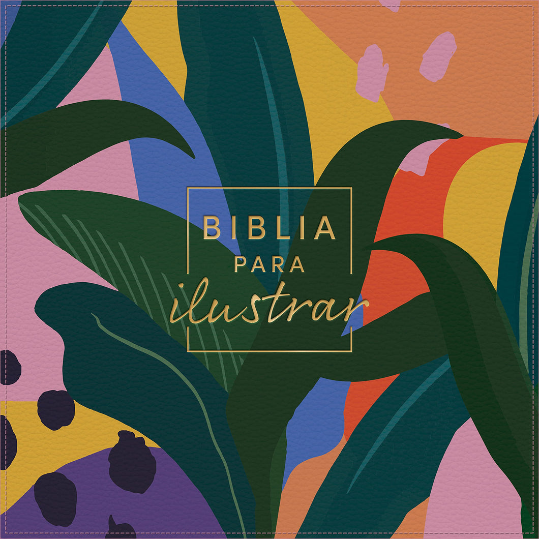 Biblia para ilustrar RVR60- Floral Símil Piel