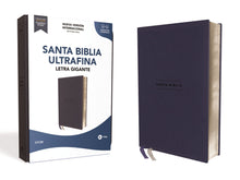 Load image into Gallery viewer, Biblia NVI - Ultrafina Letra Gigante - Símil piel azul marino
