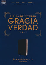 Load image into Gallery viewer, Biblia de Estudio NBLA Gracia y Verdad Piel Fabricada Negro
