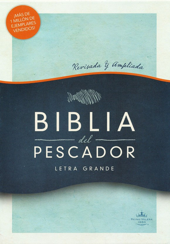 Biblia del pescador RVR60 Letra grande Caoba Símil piel