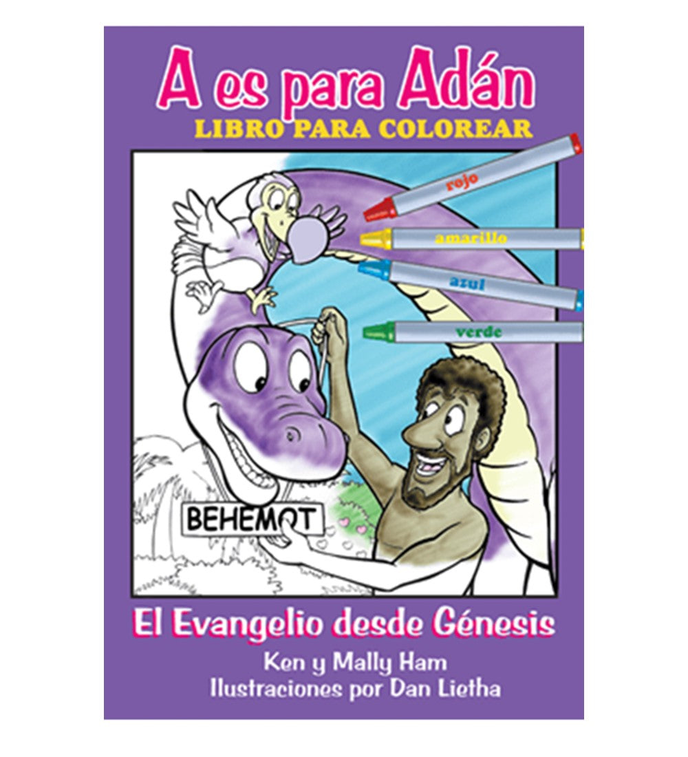 A es para Adán libro para colorear