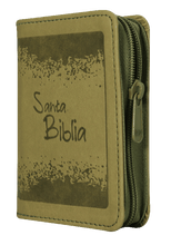 Cargar imagen en el visor de la galería, Biblia Minibolsillo Flexible Verde con cierre RVR60
