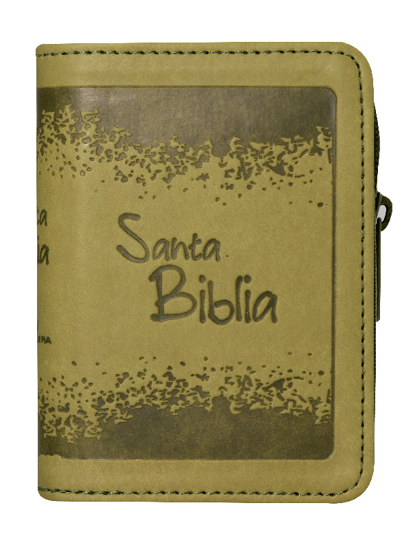 Biblia Minibolsillo Flexible Verde con cierre RVR60